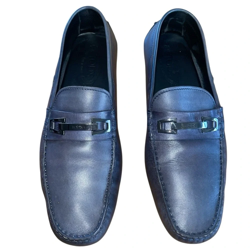 Tod’s buckle- detailed rubber pebble out sole Italian design loafer. Size 11 GUC - Picture 8 of 16